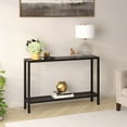 thumbnail image 1 of Evelyn&Zoe Rigan 46" Wide Rectangular Console Table, Blackened Bronze, 1 of 11