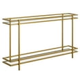 thumbnail image 1 of Evelyn&Zoe Robillard 52" Wide Rectangular Console Table, Brass, 1 of 7