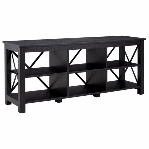 Evelyn&Zoe Sawyer Rectangular TV Stand for TV's up to 65", Black