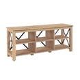 thumbnail image 1 of Evelyn&Zoe Sawyer Rectangular TV Stand for TV's up to 65" in White Oak, 1 of 11