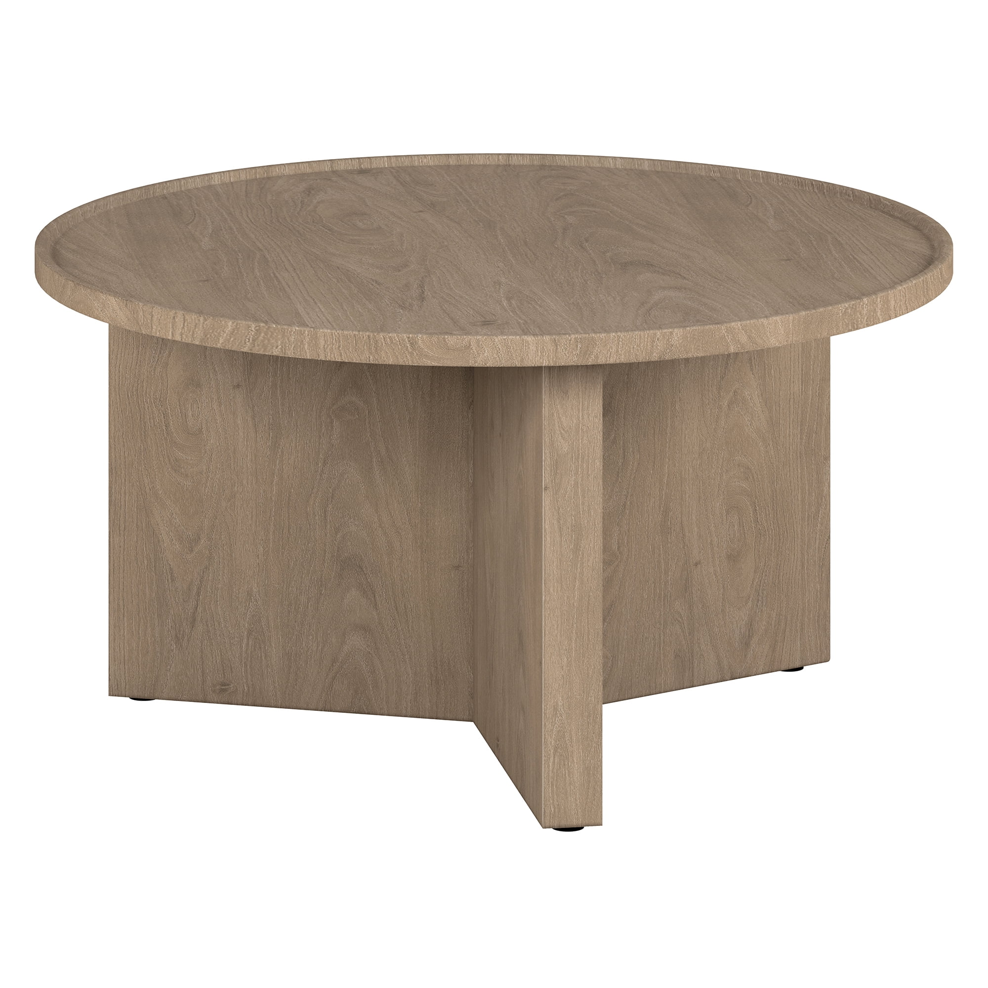 Evelyn&Zoe Scandinavian 32" Wide Antiqued Gray Oak Coffee Table