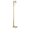 thumbnail image 1 of Evelyn&Zoe Shiloh 68" Tall Floor Lamp with Glass Shade, Brass/White Milk, 1 of 7