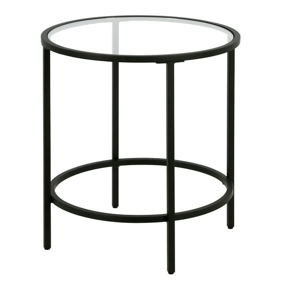 Evelyn&Zoe Sivil 20" Wide Round Side Table in Blackened Bronze