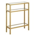 thumbnail image 1 of Evelyn&Zoe Sivil 22" Wide Rectangular Console Table, Brass, 1 of 8