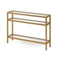thumbnail image 1 of Evelyn&Zoe Sivil 42" Wide Rectangular Console Table, Brass, 1 of 5