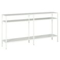 thumbnail image 1 of Evelyn&Zoe Sivil 55" Wide Rectangular Console Table with Metal Shelves, Matte White, 1 of 7