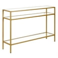 thumbnail image 1 of Evelyn&Zoe Siviline 42" Wide Rectangular Console Table, Brass, 1 of 6