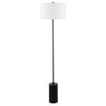 thumbnail image 1 of Evelyn&Zoe Somerset 64" Tall Floor Lamp with Drum Fabric Shade, Blackened Bronze/White, 1 of 7