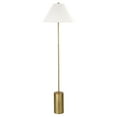 thumbnail image 1 of Evelyn&Zoe Somerset 64" Tall Floor Lamp with Empire Fabric Shade, Brass/White, 1 of 7