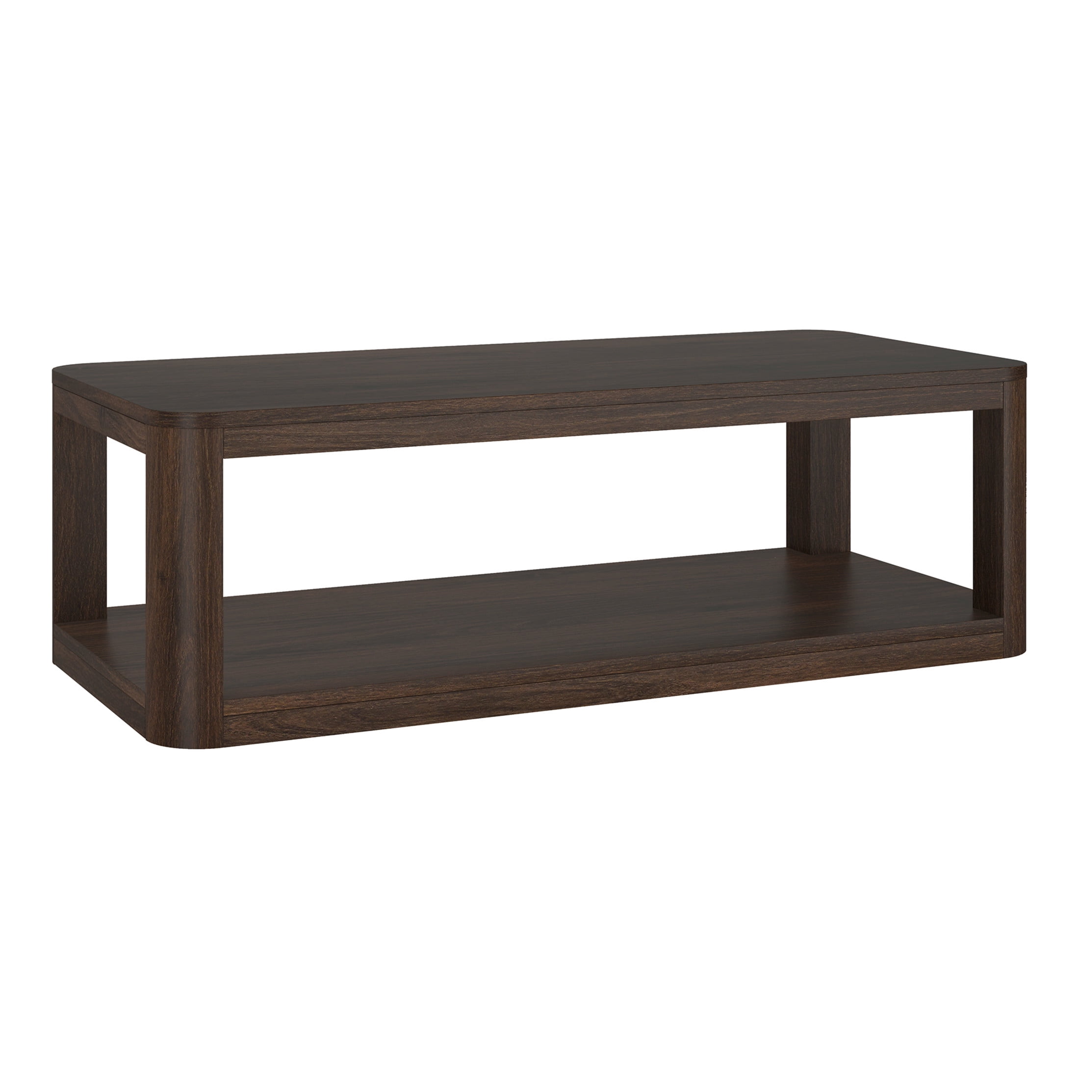 Evelyn&Zoe Modern/Contemporary 47" Wide Alder Brown Coffee Table