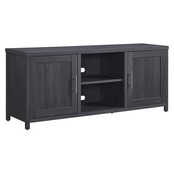 Evelyn&Zoe Strahm Rectangular TV Stand for TV's up to 65", Charcoal Gray