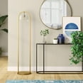 thumbnail image 1 of Evelyn&Zoe Sydney 64" Floor Lamp with Seeded Glass Shade, Brushed Brass, 1 of 5
