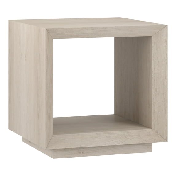Evelyn&Zoe Tannen 22" Wide Rectangular Side Table, Alder White