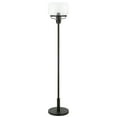 thumbnail image 1 of Evelyn&Zoe Tatum Globe & Stem Floor Lamp with Glass Shade, Blackened Bronze/Seeded, 1 of 6