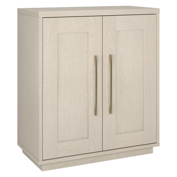 Evelyn&Zoe Tillman 28" Wide Rectangular Accent Cabinet, Alder White