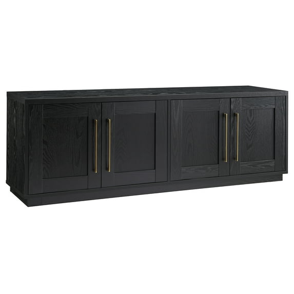 Evelyn&Zoe Tillman Rectangular TV Stand for TV's up to 75", Black Grain