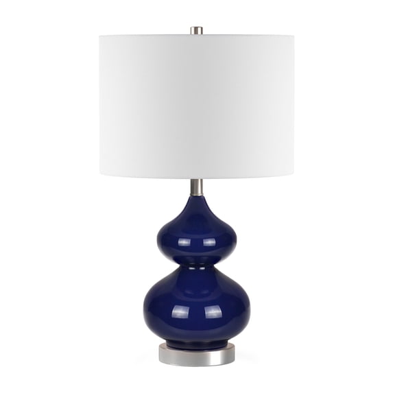 Evelyn&Zoe Traditional Metal Table Lamp with Satin Nickel Accents