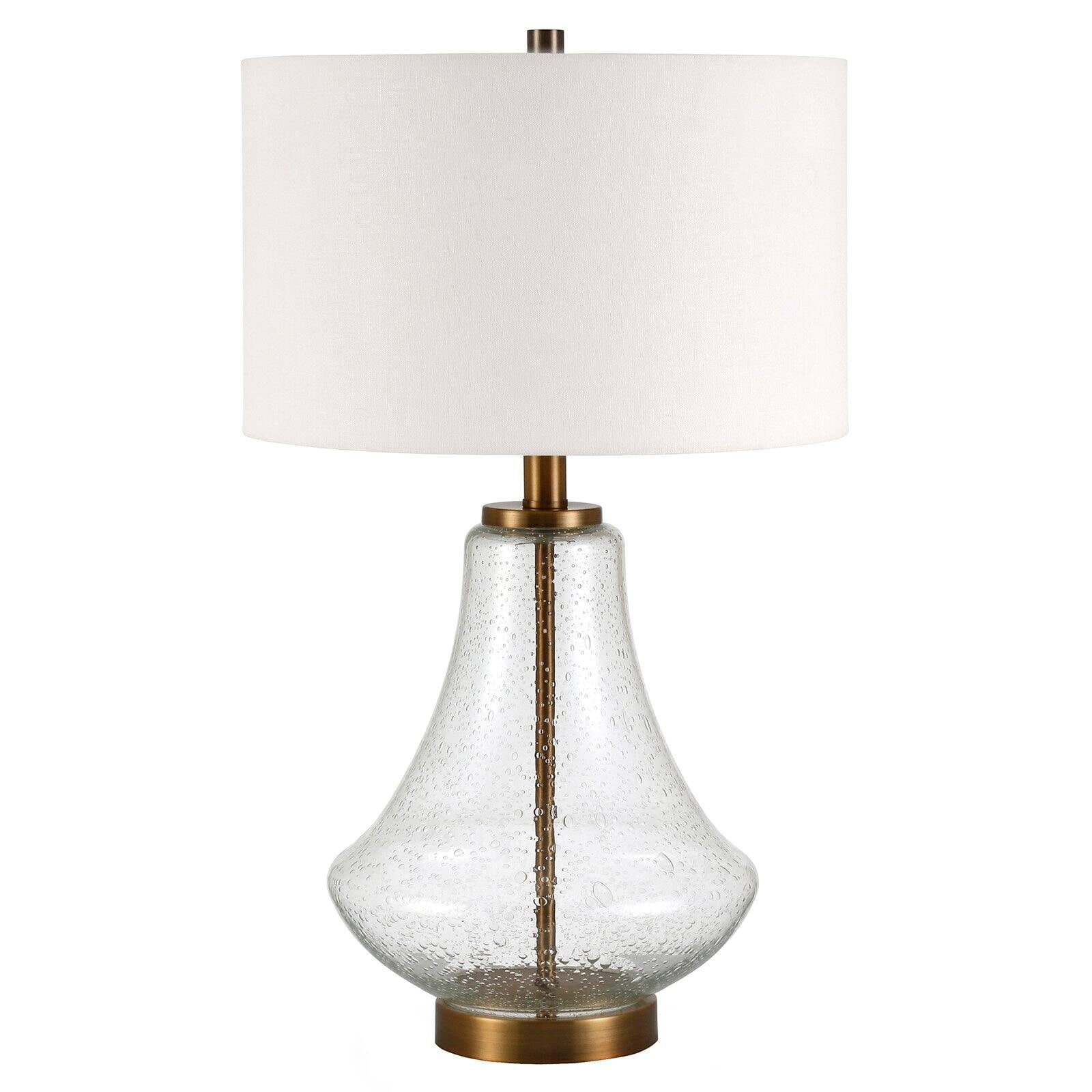 Seeded glass 2024 table lamp