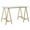 thumbnail image 1 of Evelyn&Zoe Tulsa Rectangular 48" Wide Desk, Brass, 1 of 7