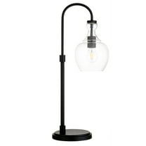 Evelyn&Zoe Verona 27" Arc Table Lamp with Glass Shade