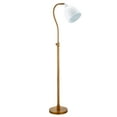 thumbnail image 1 of Evelyn&Zoe Vincent Adjustable/Arc Floor Lamp with Metal Shade, Brass/Matte White/Matte White, 1 of 12