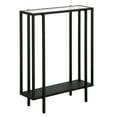 thumbnail image 1 of Evelyn&Zoe Vireo 22" Wide Rectangular Console Table with Metal Shelf, Blackened Bronze, 1 of 4