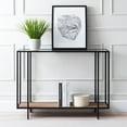thumbnail image 1 of Evelyn&Zoe Vireo 42" Wide Rectangular Console Table with MDF Shelf, Blackened Bronze/Rustic Oak, 1 of 8