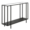 thumbnail image 1 of Evelyn&Zoe Vireo 42" Wide Rectangular Console Table with Metal Shelf, Blackened Bronze, 1 of 8