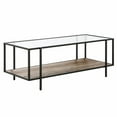 thumbnail image 1 of Evelyn&Zoe Vireo 45" Wide Rectangular Coffee Table with MDF Shelf in Blackened Bronze/Gray Oak, 1 of 8