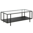 thumbnail image 1 of Evelyn&Zoe Vireo 45" Wide Rectangular Coffee Table with Metal Shelf in Blackened Bronze, 1 of 9