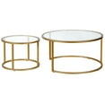 thumbnail image 1 of Evelyn&Zoe Watson Round Nested Coffee Table in Brass, 1 of 5