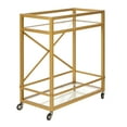 thumbnail image 1 of Evelyn&Zoe Wilson 30" Wide Rectangular Bar Cart in Brass, 1 of 8