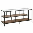 thumbnail image 1 of Evelyn&Zoe Winthrop Rectangular TV Stand with MDF Shelves for TV's up to 60", Blackened Bronze/Rustic Oak, 1 of 8