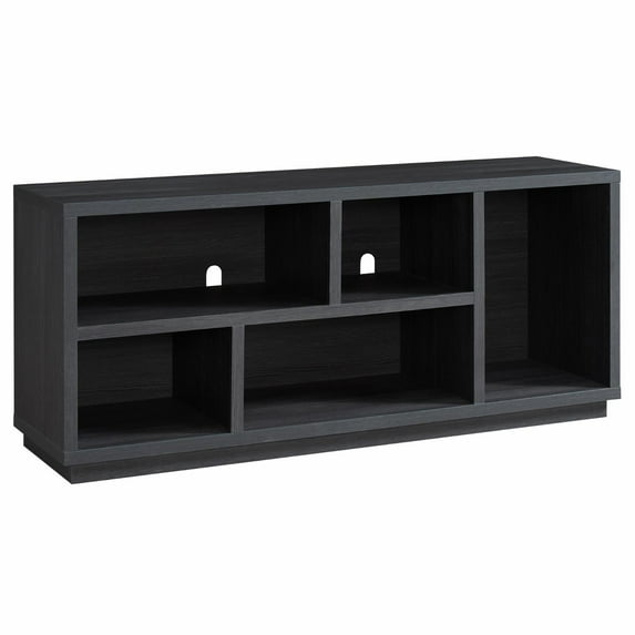 Evelyn&Zoe Winwood Rectangular TV Stand for TV's up to 65", Charcoal Gray