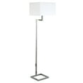 thumbnail image 1 of Evelyn&Zoe Xavier 64" Tall Floor Lamp with Fabric Shade, Polished Nickel/White, 1 of 7