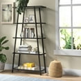 thumbnail image 1 of Evelyn&Zoe Yair 70" Tall Rectangular Bookcase, Blackened Bronze, 1 of 9