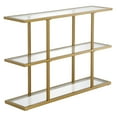 thumbnail image 1 of Evelyn&Zoe Yeardley 42" Wide Rectangular Console Table, Brass, 1 of 7