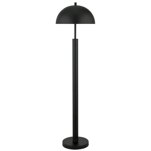 Evelyn&Zoe York 58" Tall Floor Lamp with Metal Shade, Blackened Bronze