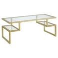 thumbnail image 1 of Evelyn&Zoe Zander 45" Wide Rectangular Coffee Table, Brass, 1 of 12