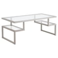 thumbnail image 1 of Evelyn&Zoe Zander 45" Wide Rectangular Coffee Table, Nickel, 1 of 12