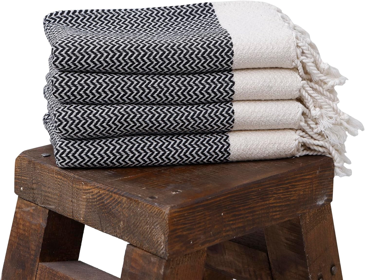 Evelynen Decorative Hand Towels for Bathroom Set of 4 (16" x 32") Boho Turkish Hand Towels with ...