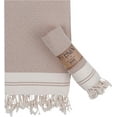 thumbnail image 1 of Evelynen Turkish Hand Towel Set of 2 (16" x 32" - Latte) Decorative Hand Towels for Kitchen and Bath, 1 of 6