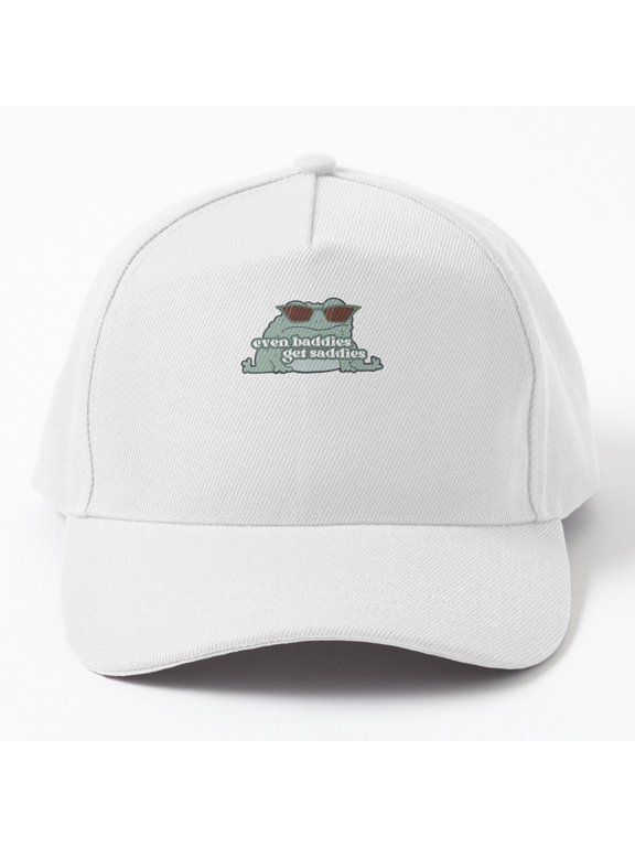Even Baddies Get Saddies Froggy Baseball Cap, Amphibian Mood Quote Design, Classic Hat