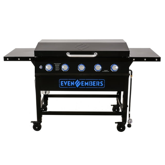Even Embers Five Burner Gas Griddle with Lid