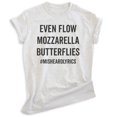 thumbnail image 1 of Even Flow Mozzarella Butterflies Shirt, Unisex Women's Men's Shirt, Lyrics Shirt, 90s Shirt, Grunge Shirt, Heather Ash, Large, 1 of 6