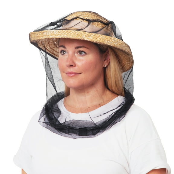 Even Naturals Premium Mosquito Head Net Mesh. Ultra Large. Extra Fine Holes. Insect Netting. Bug Face Shield. Soft Durable. Protection from No-See-Um, Midges and Gnats. Carry Bag. Chemical Free.