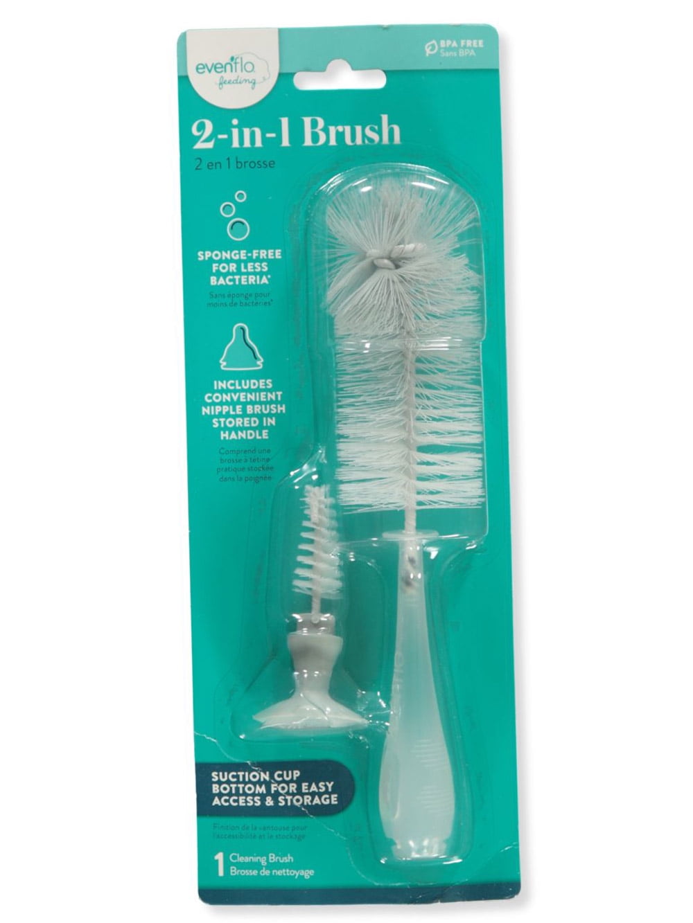 Evenflo 2-in-1 Baby Bottle Brush with Nipple Brush – Evenflo Feeding