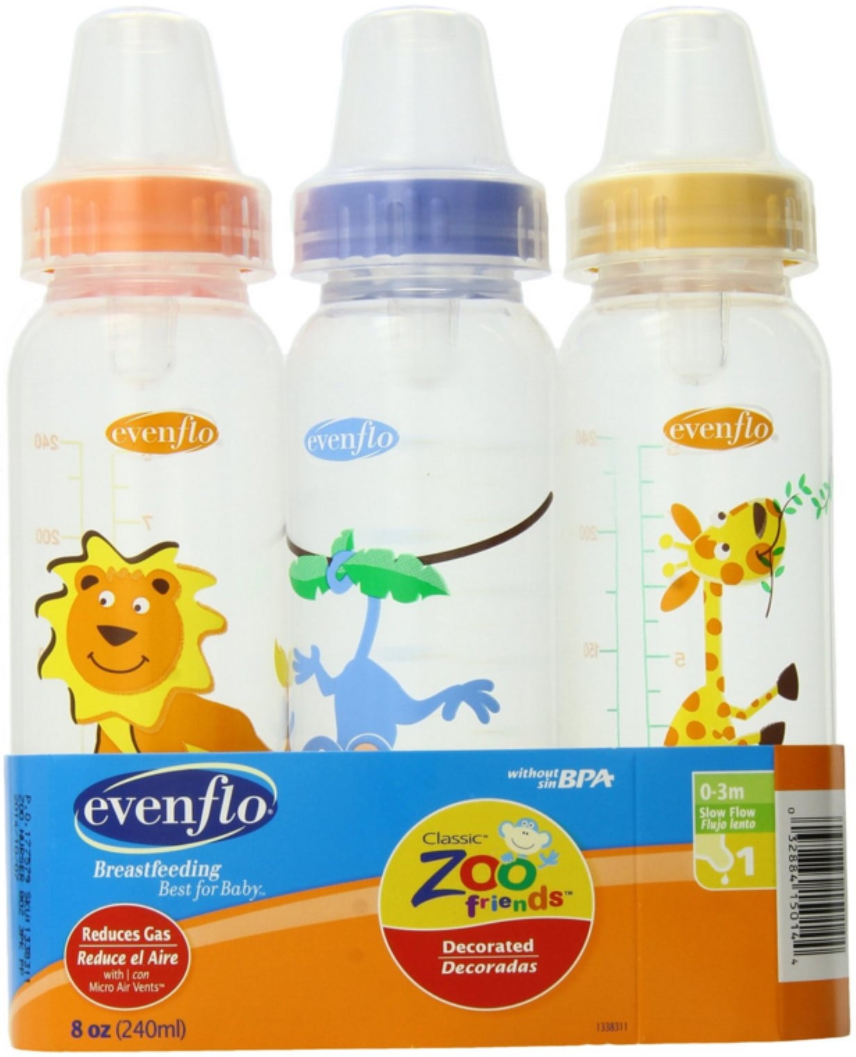 Evenflo Feeding Classic Clear Plastic Baby Bottles - 8oz/3pk : Target
