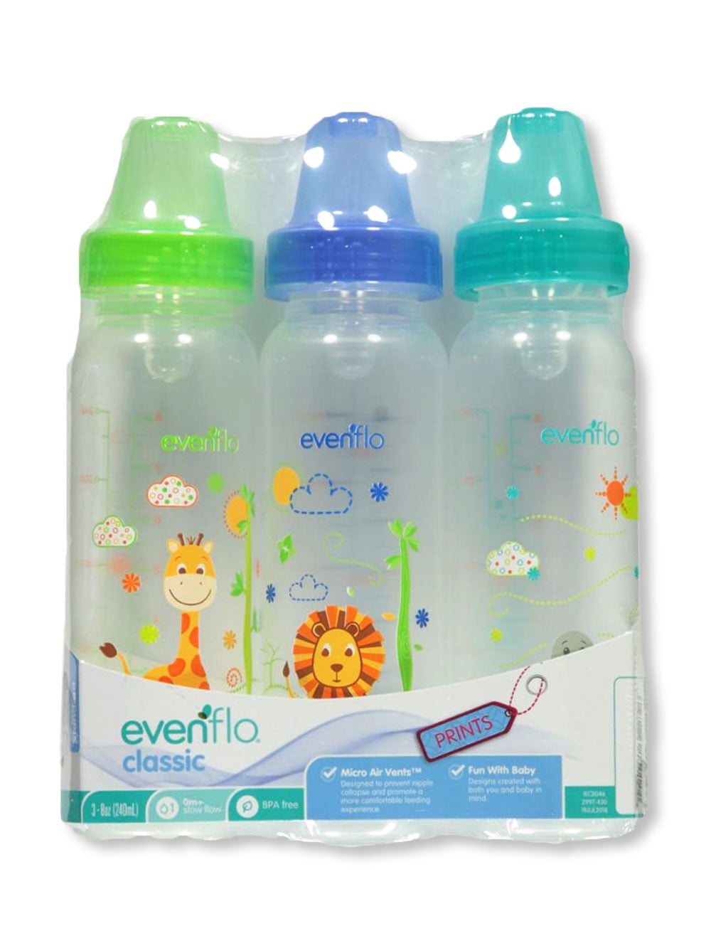 Evenflo bottles 2025 3 pack