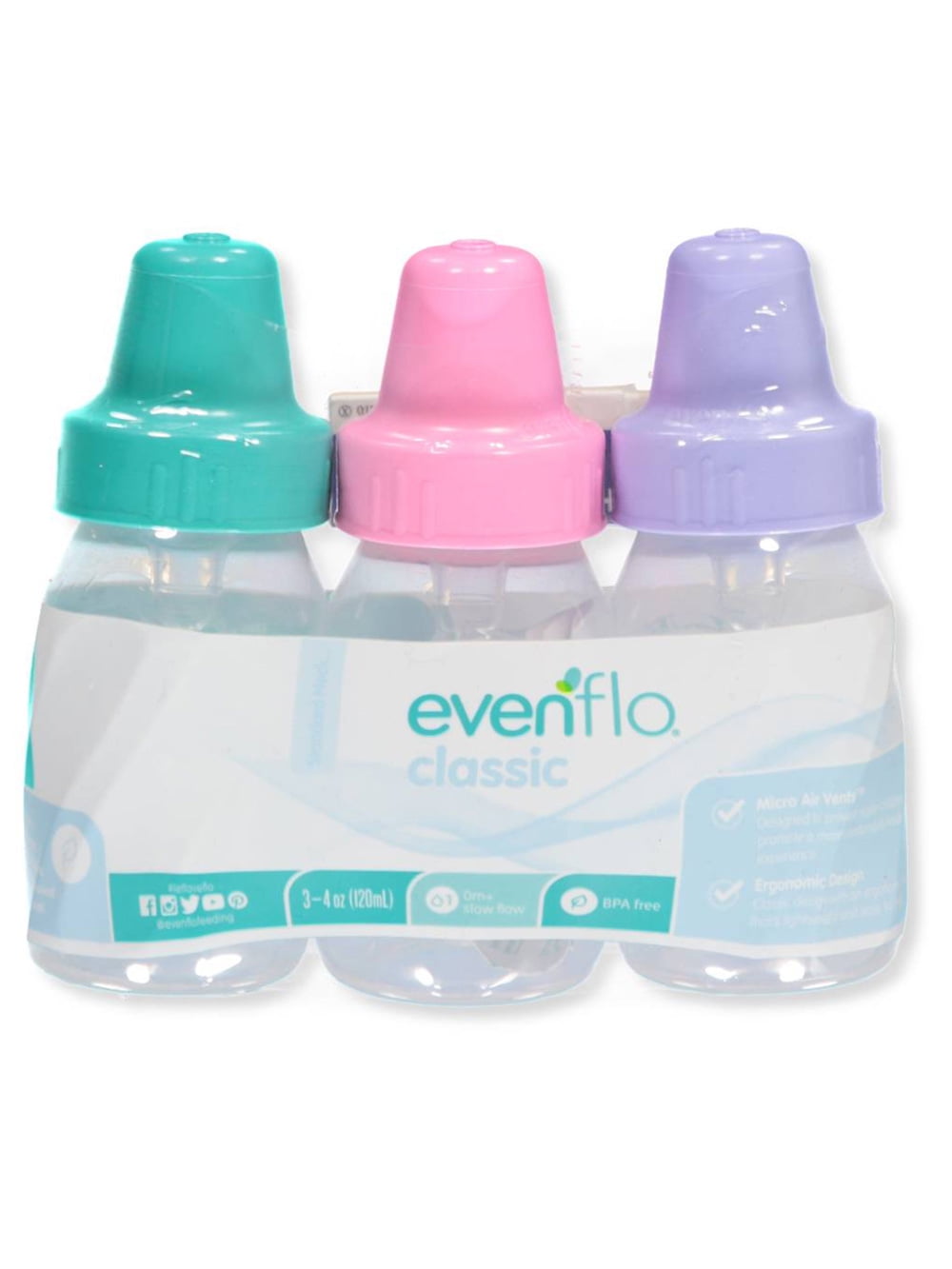Evenflo Triple Flo Glo Bottle, 10 Ounces